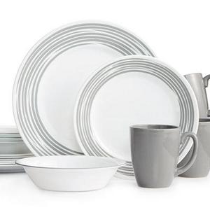 Brushed Silver 16-Pc. Dinnerware Set, Service for 4