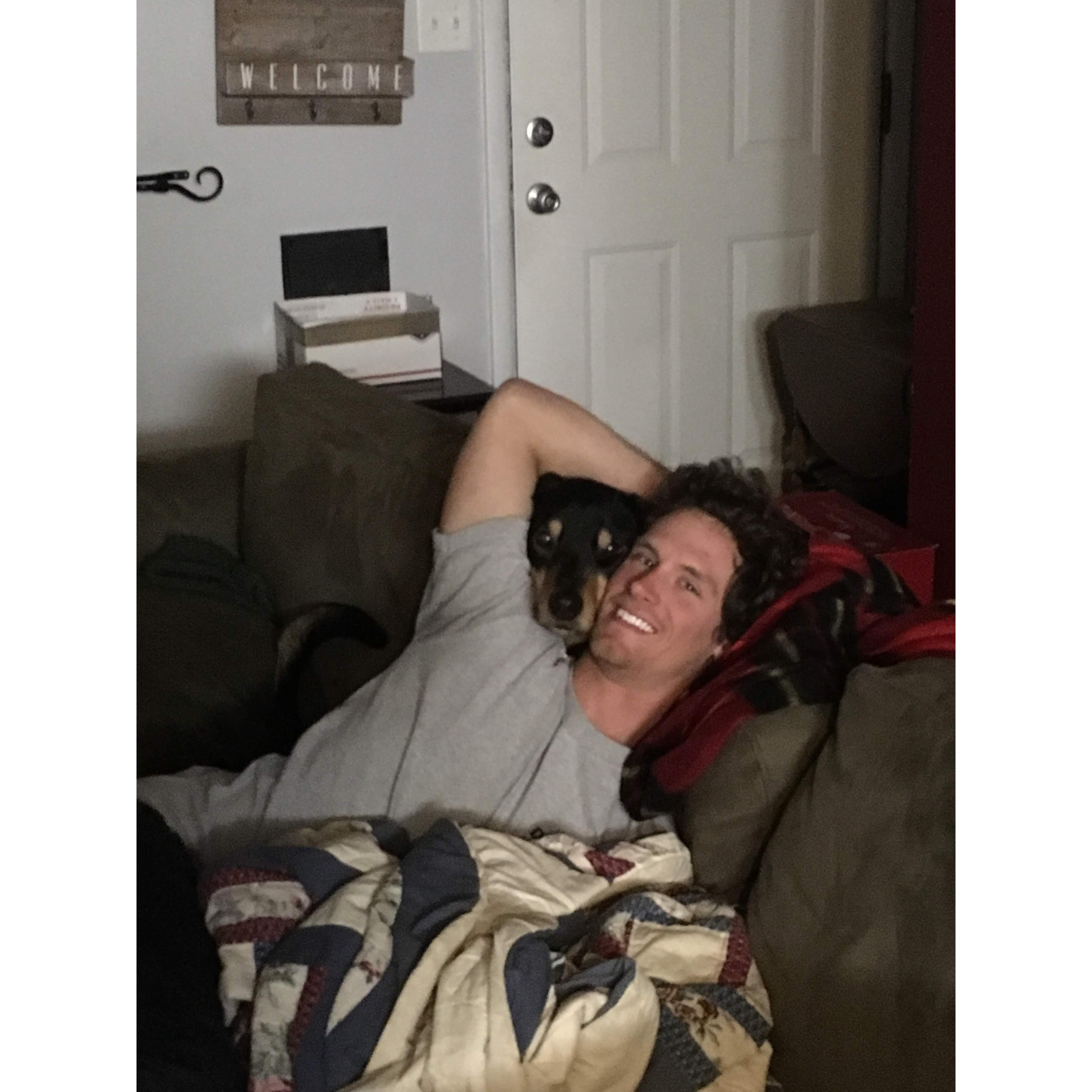 Low Key evening with Dax the pup!
