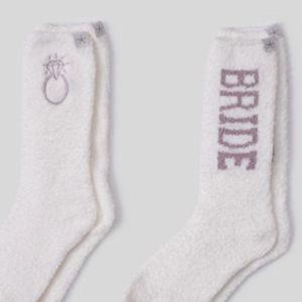 CozyChic Bridal Sock Set in Pearl