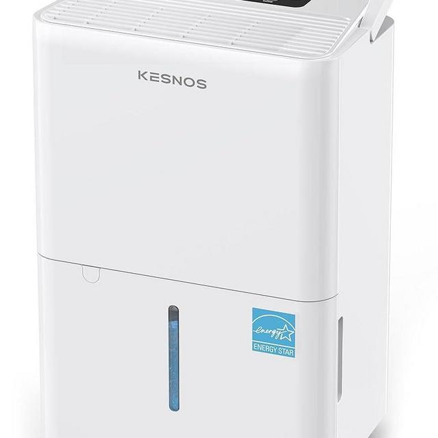 Kesnos 30 Pints Energy Star Dehumidifier for Spaces Up to 2,500 Sq. Ft, Quiet Dehumidifier for Home, Bedroom, Bathroom, Basement with Drain Hose, Featuring Mutile Mode, Auto Defrost, Timer Function