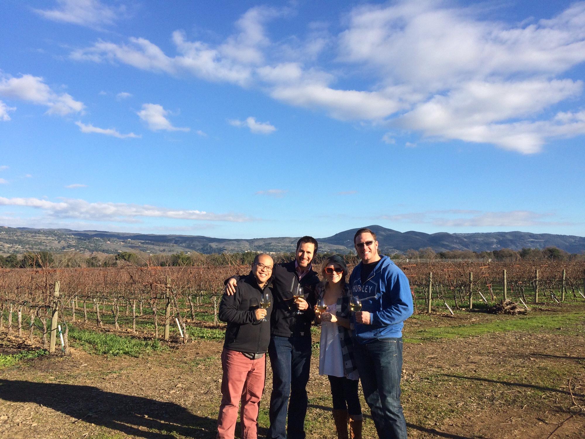 Weekend brunch double date in Napa, CA.