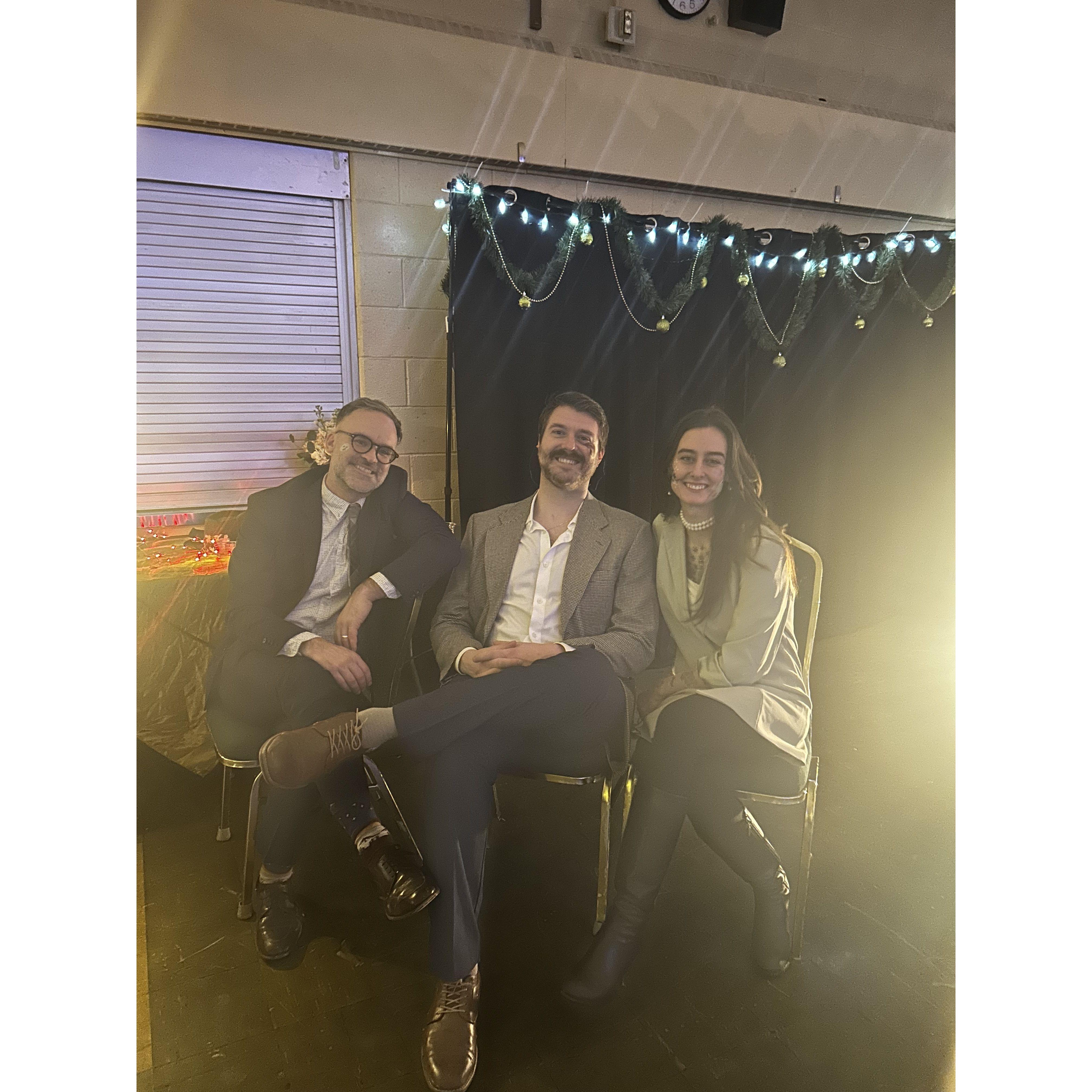 Chaperoning the school dance with our best bud, Mr. Franz