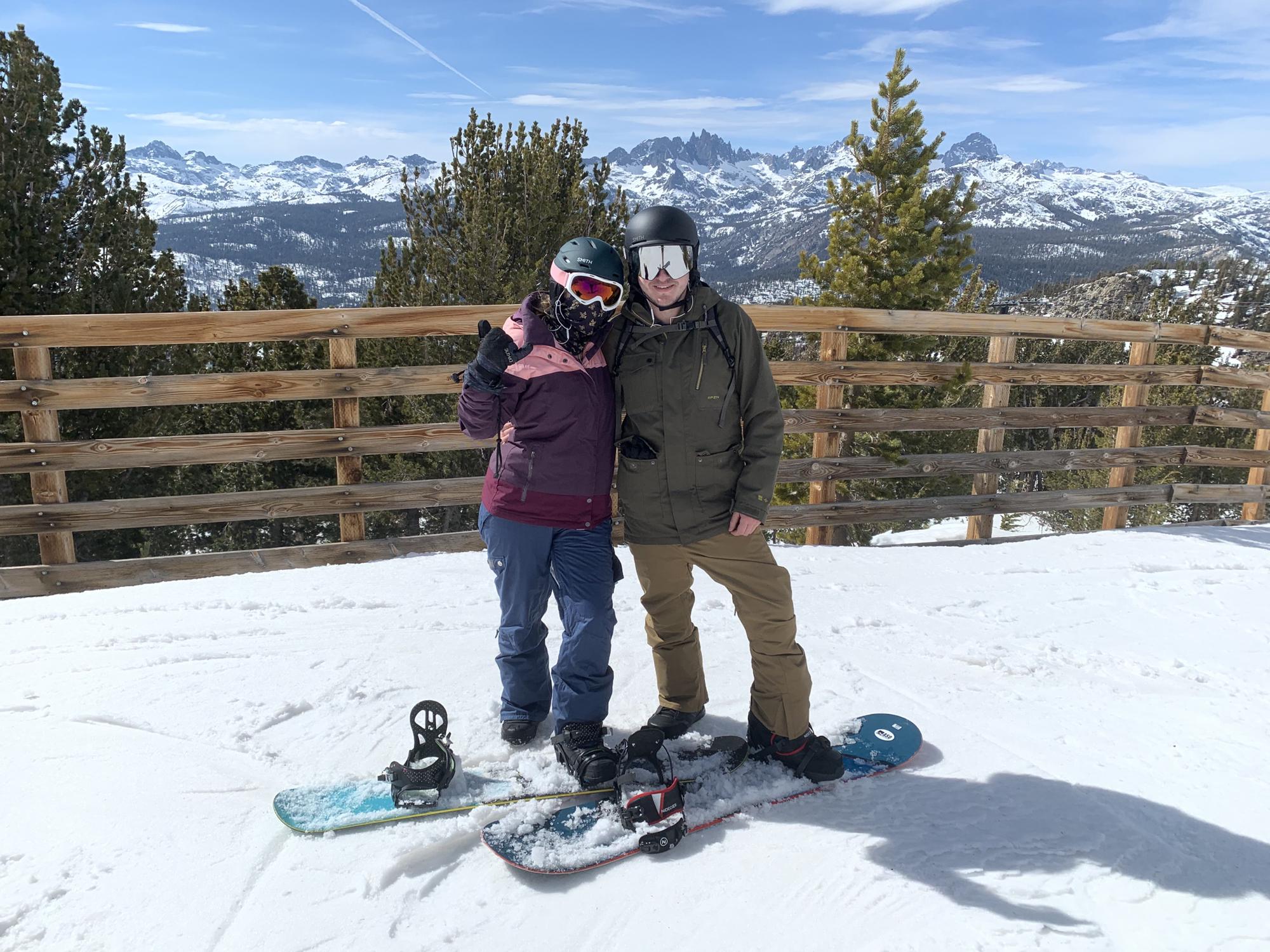 Snowboarding at Mammoth Mountain, CA!