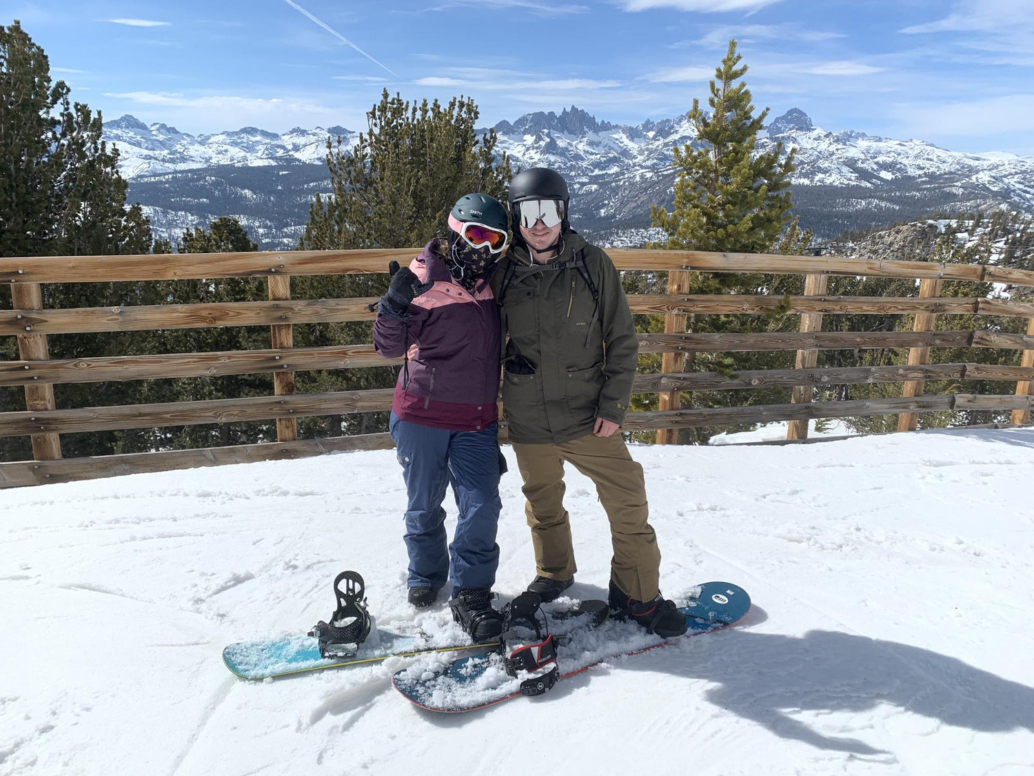 Snowboarding at Mammoth Mountain, CA!