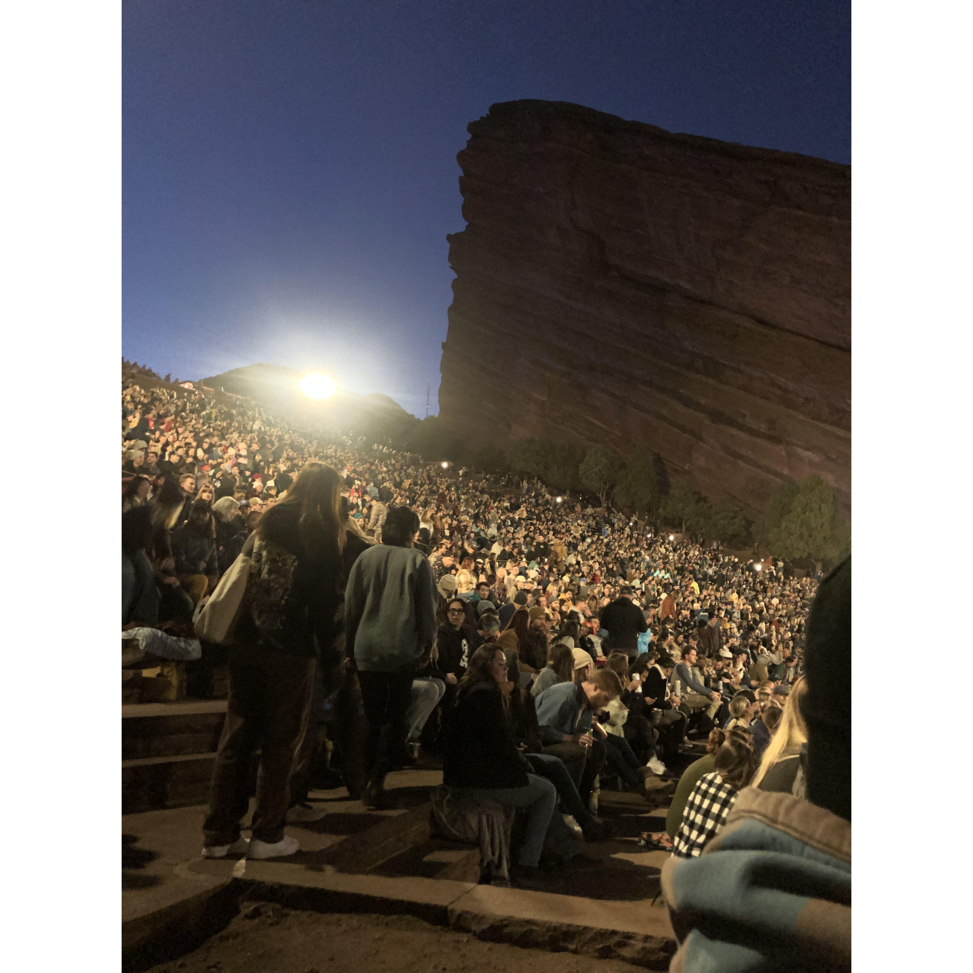 Our first Red Rocks concert together- this was Young the Giant and Phantogram.