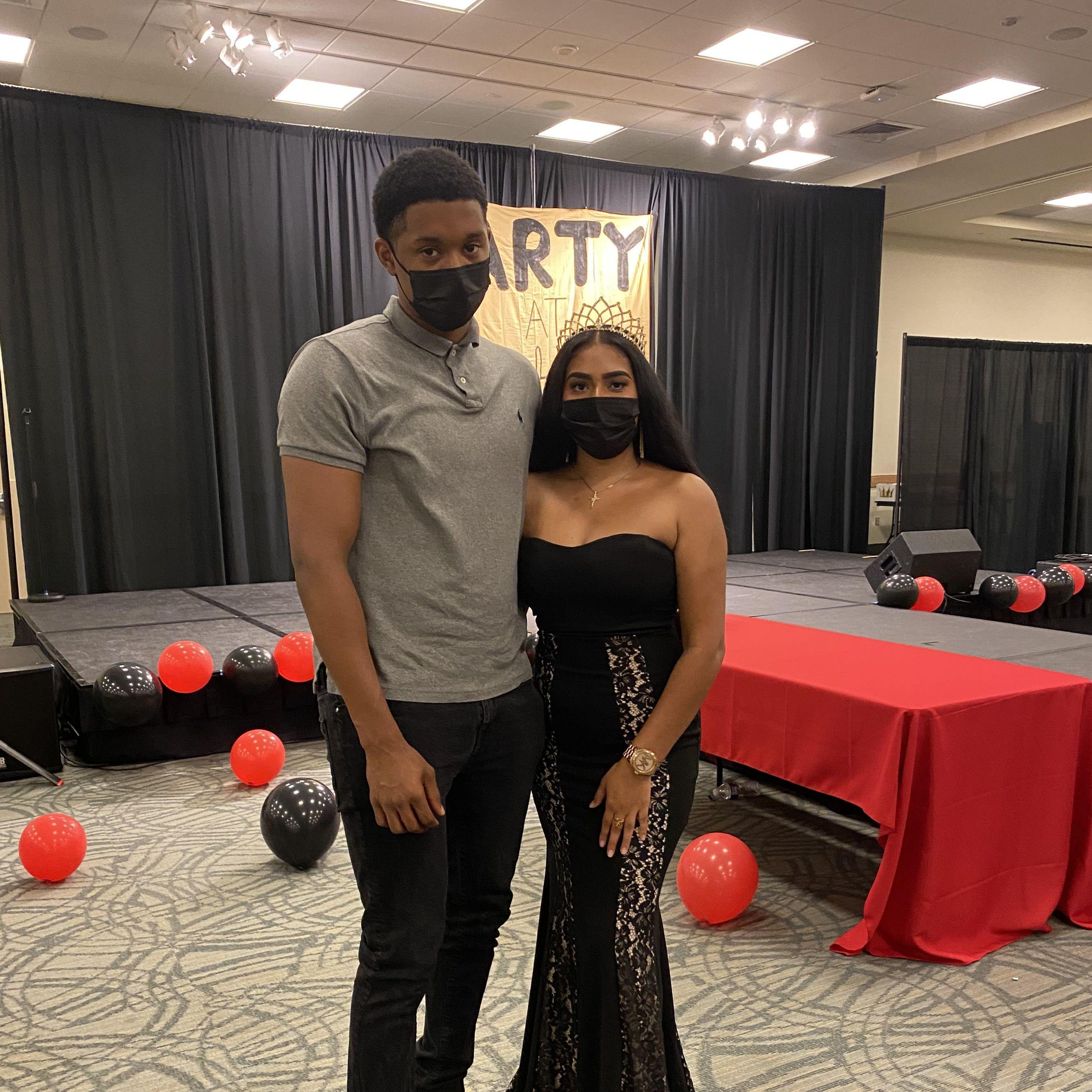 Justin supporting Nadia during her reign as Miss Towson University 2020 - 2021.