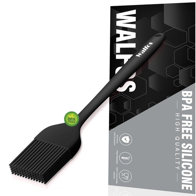 Walfos Small Basting Pastry Brush, Silicone Pastry Brush, Heat Resistant Perfect for BBQ Grill Baking Kitchen Cooking, Strong Steel Core and One-Pieces Design, BPA Free and Dishwasher Safe (8.2")