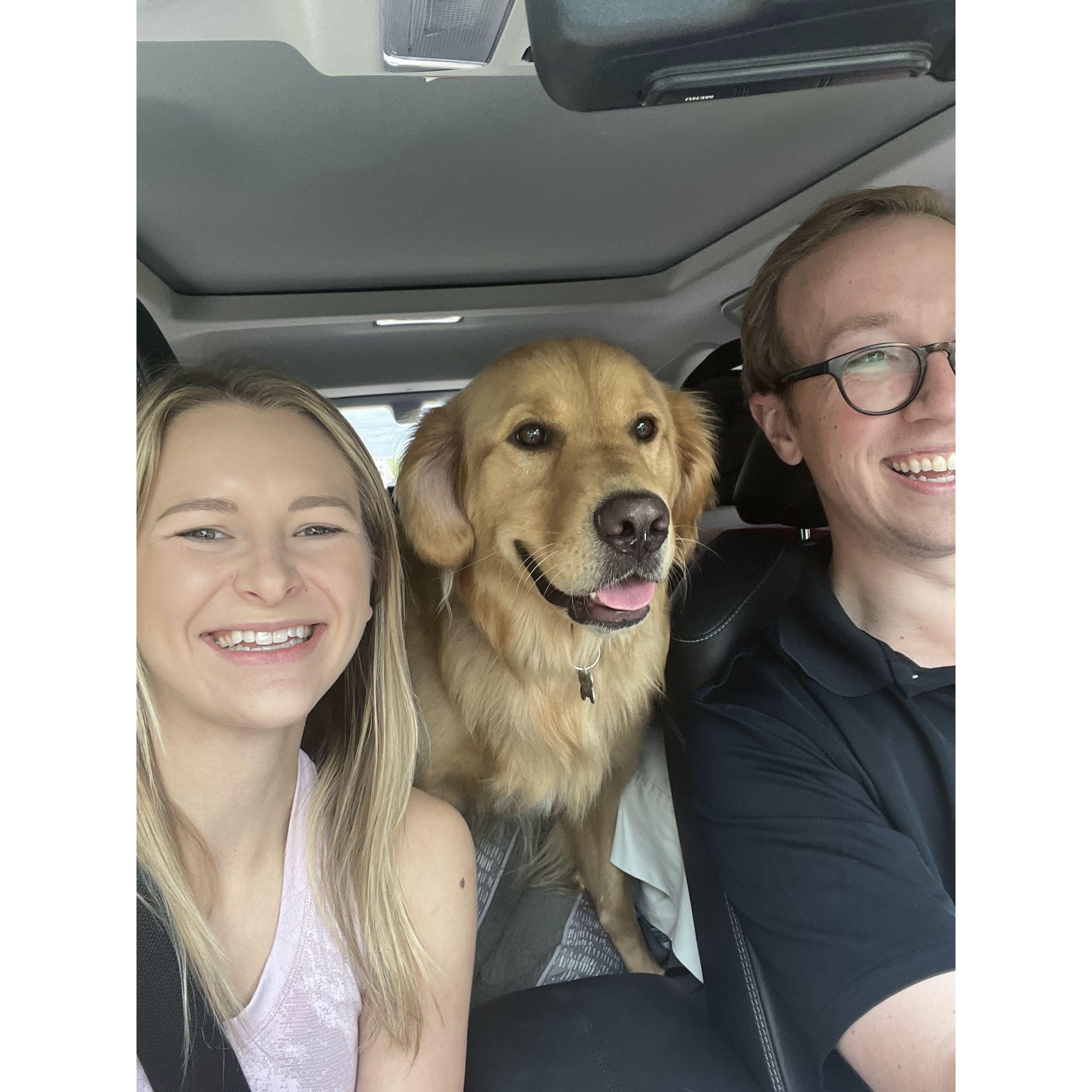 Making the road trip to move Katie and Tate to Houston!