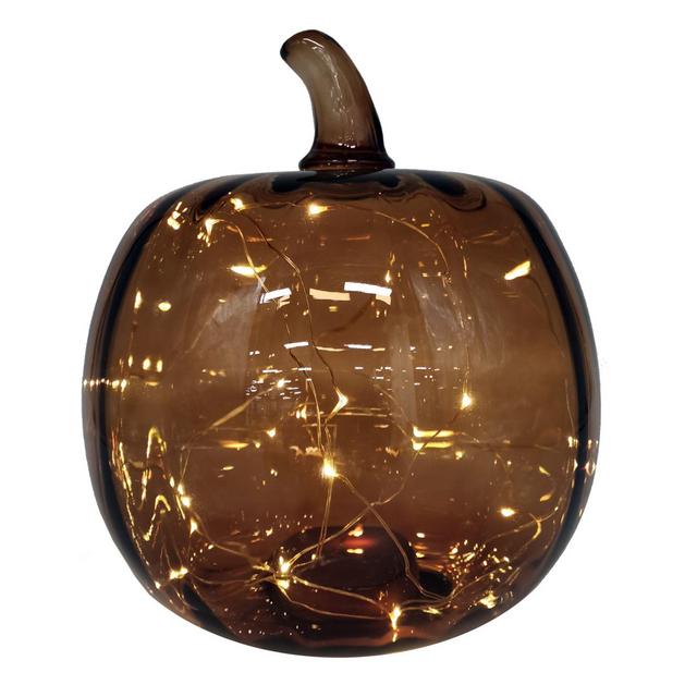 Bee & Willow™ Home Harvest 10-Inch Glass LED Pumpkin in Amber