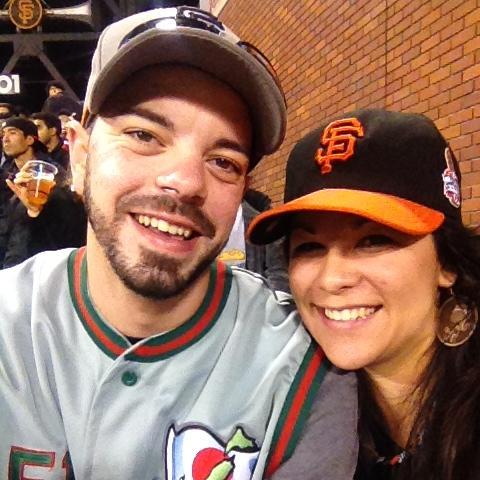 Brandon converted Karen into a Giants fan!  (Shh!  She still loves the Astros too)