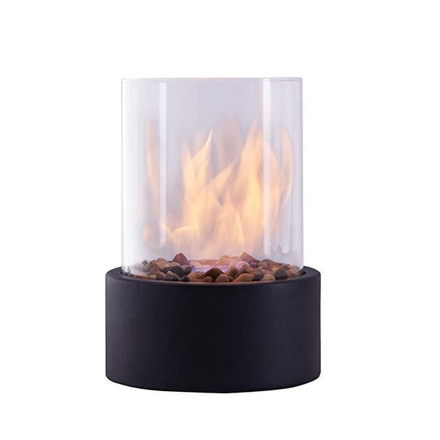 Danya B. Indoor and Outdoor Portable Tabletop Fire Pit – Clean-Burning Bio Ethanol Ventless can be Used Indoor or Outdoor Tabletop Fireplace Centerpiece 2 Small