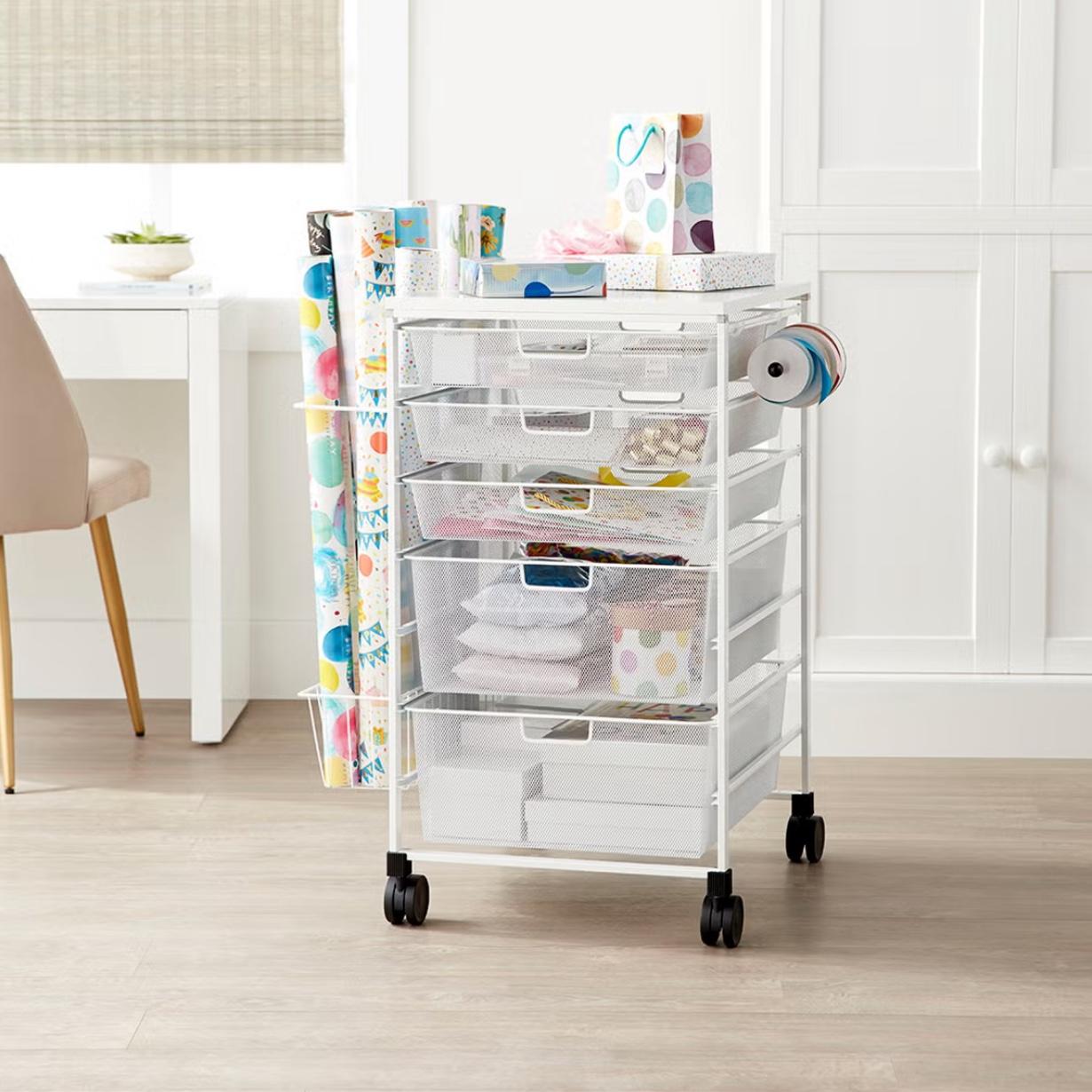 Elfa Gift Wrap Cart