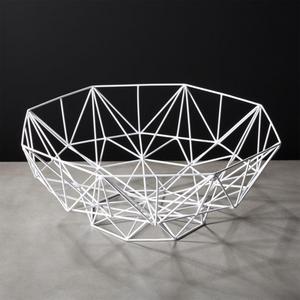 Aldrin White Faceted Bowl