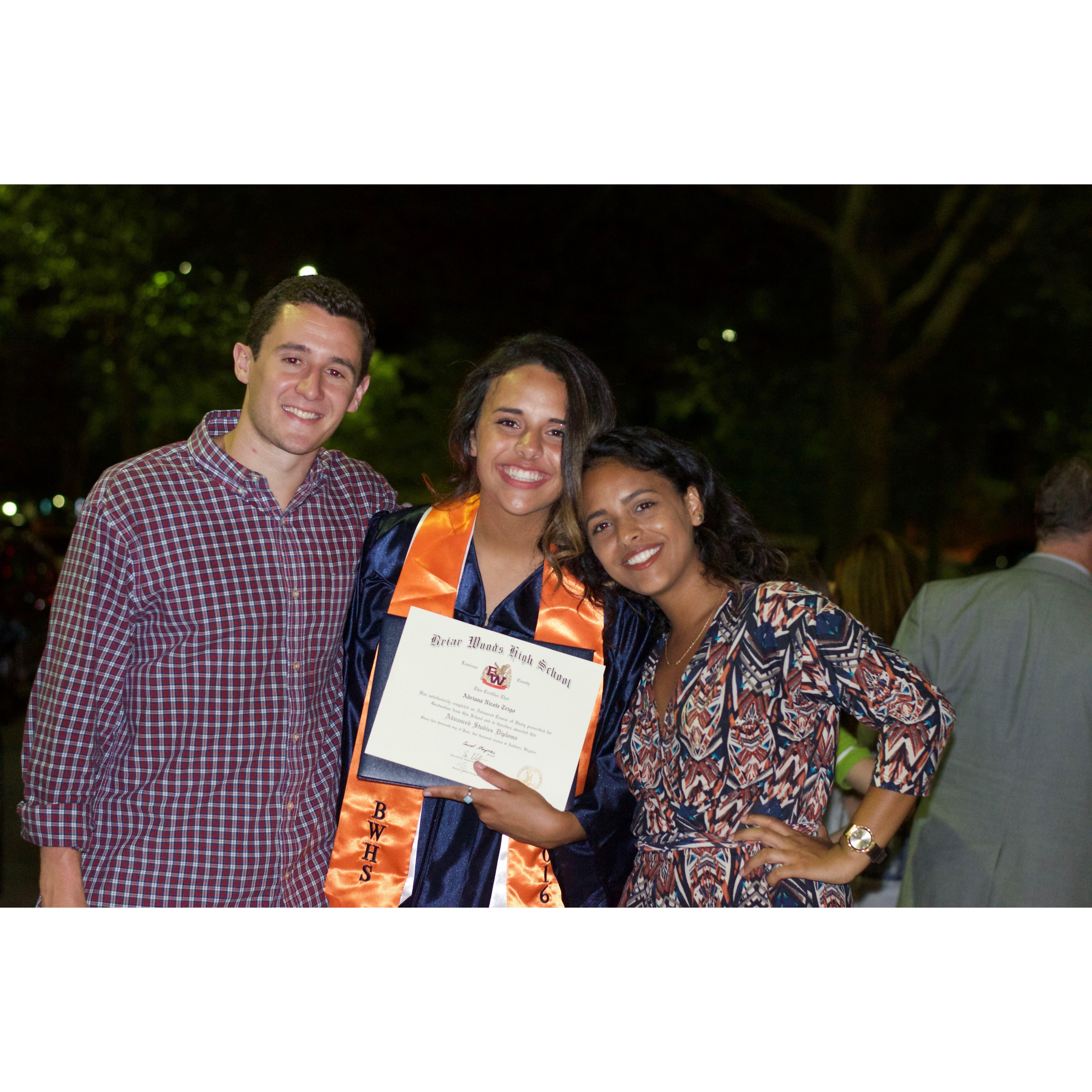 June 2016. Adri's high school graduation. This night Adri said to Alex, "I hope I see you at my college graduation. <3 "
