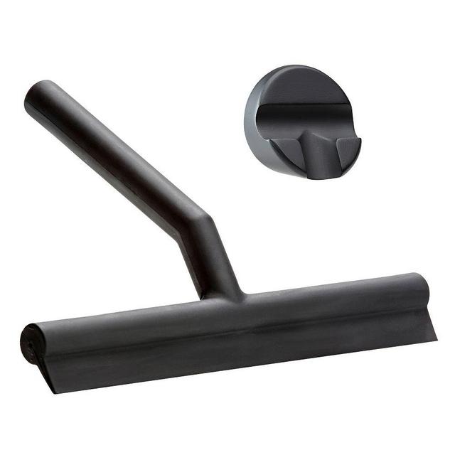 Shower and Mirror Squeegee w/ Holder, Black
