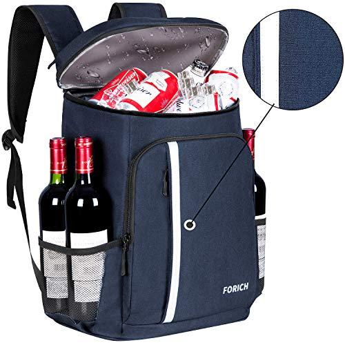FORICH Cooler Backpack Insulated Leak Proof Backpack Cooler Bag Lightweight Soft Beach Cooler Backpack for Men Women to Work Lunch Picnics Camping Hiking, 30 Cans (Blue)