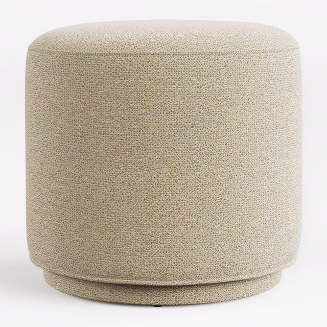 Jake Fully Upholstered Swivel Stool, Performance Boucle Oatmeal