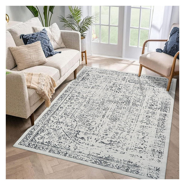 4x6 Ft Washable Runner Rug, Non-Slip Soft Touch Low-Profile Carpet for Kitchen, Hallway, Bedroom – Stain Resistant, High Traffic Durable Runner