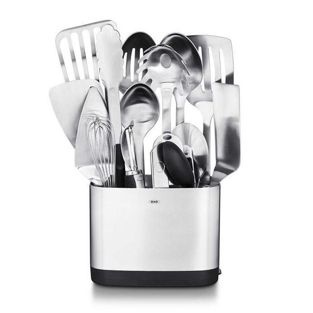 OXO 15-Piece Stainless Steel Kitchen Utensil Set
