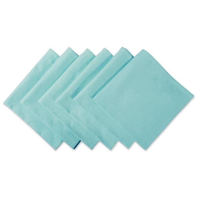 DII 100% Cotton Cloth Napkins, Oversized 20x20" Dinner Napkins, For Basic Everyday Use, Banquets, Weddings, Events, or Family Gatherings - Set of 6, Aqua