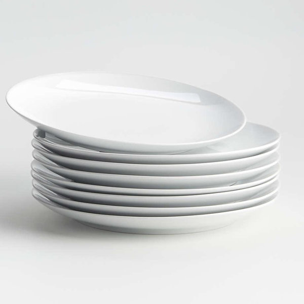 Crate & Barrel Aspen Porcelain Dinner Plates, Set of 8