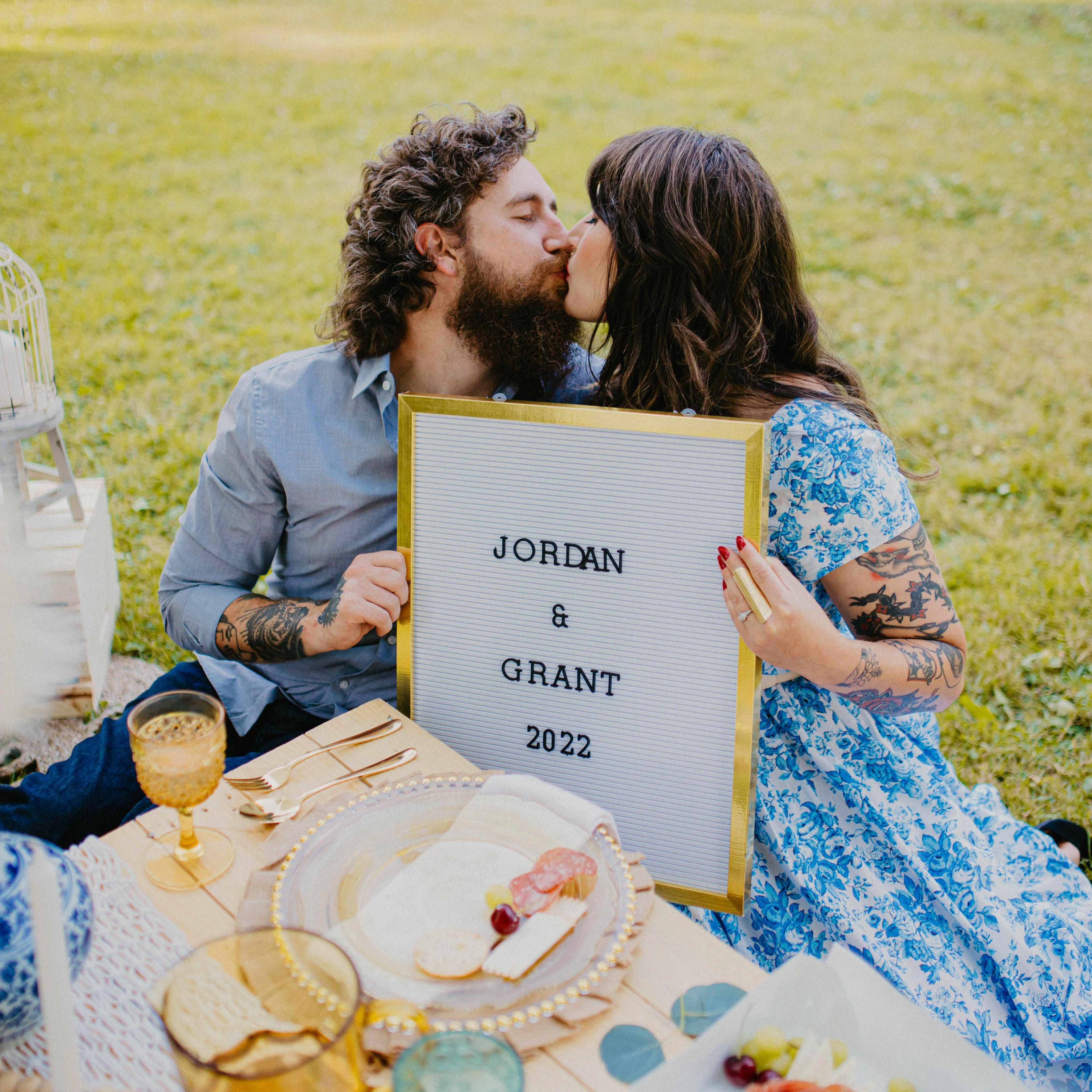 Our engagement picnic photo shoot.