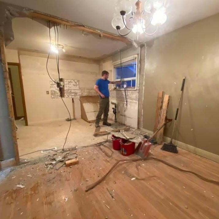 We work a lot and in our spare time, we work some more. One of our renovation projects!
