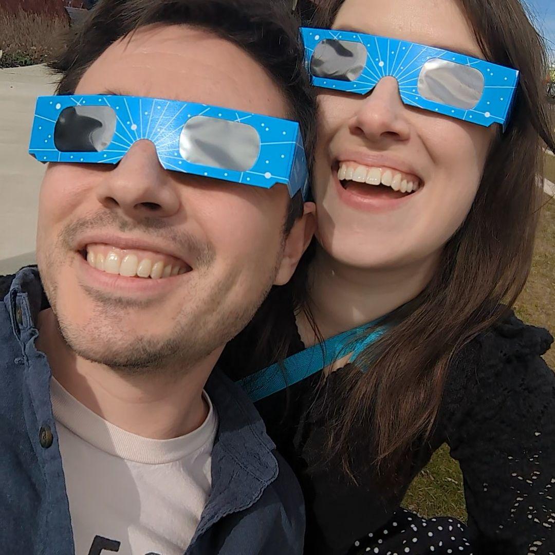 Left work early to enjoy the 4/8/2024 solar eclipse from Downtown Albany.