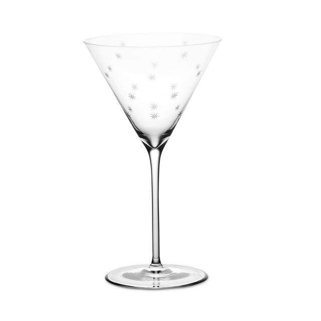Richard Brendon Cocktail Collection Star Cut Martini Glass, Set of 2