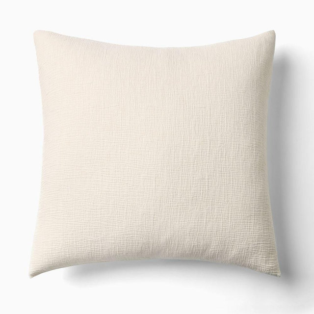 Tencel Cotton Duvet Euro Sham, Alabaster