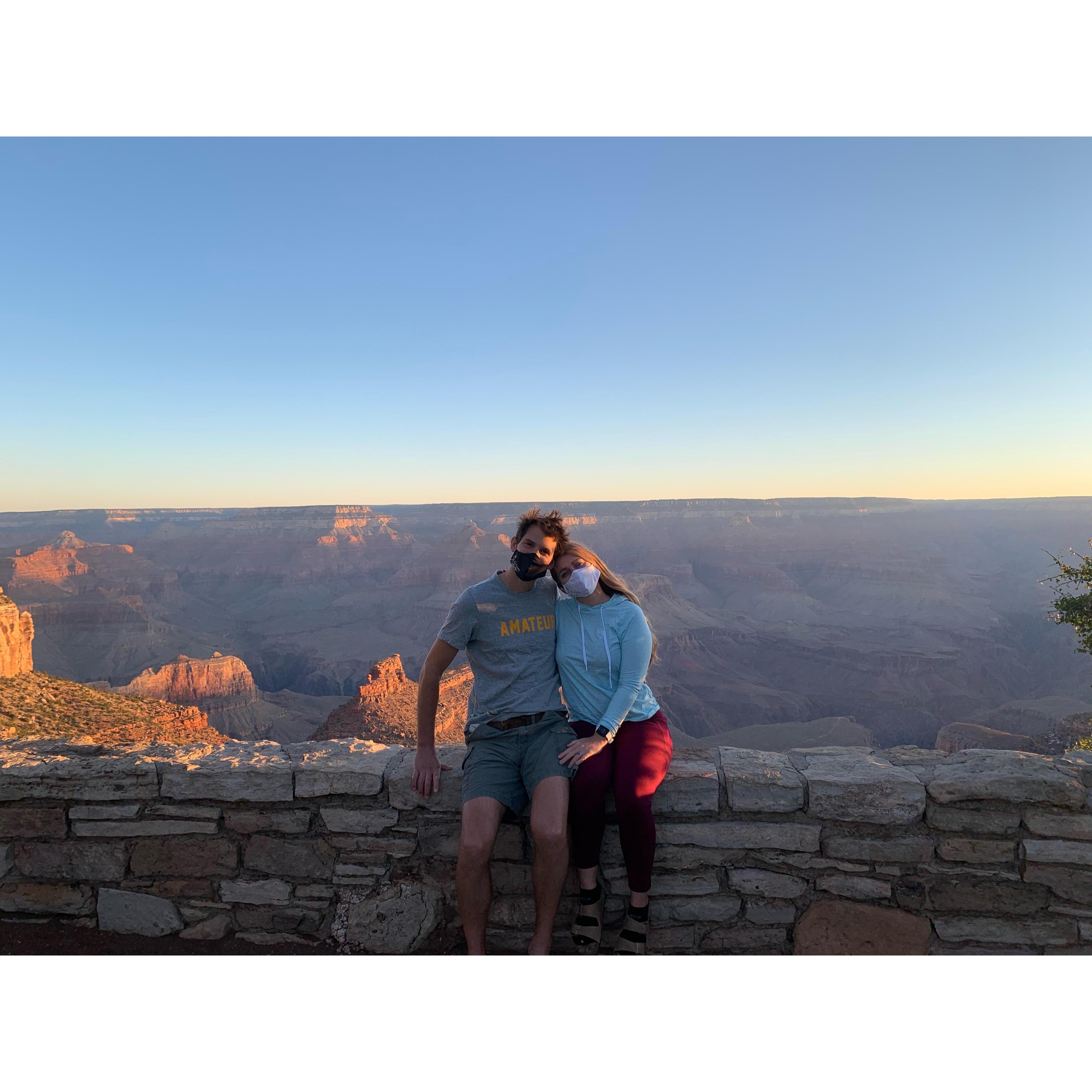 Our first day as a married couple at the Grand Canyon.