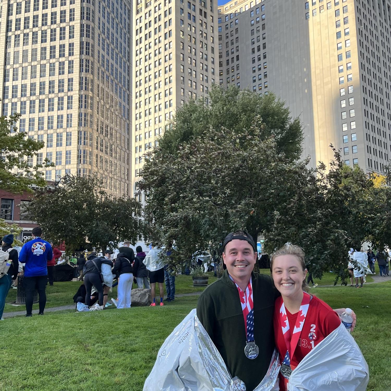 Our first half marathon together. Catch us running the same race again this year!