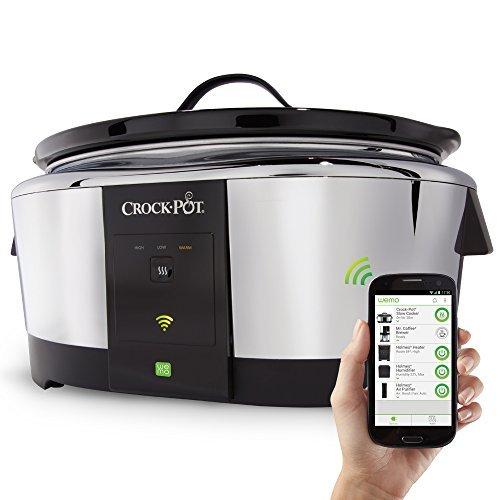 Crock-Pot 6-Quart Wemo Smart Wifi-Enabled Slow Cooker, Stainless Steel, SCCPWM600-V2 by Crock-Pot
