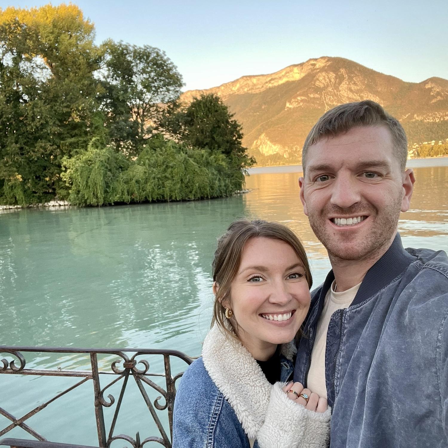 Picturesque evening in Annecy, France