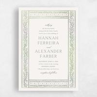 Beige Wedding Invitation - Viridian Portrait