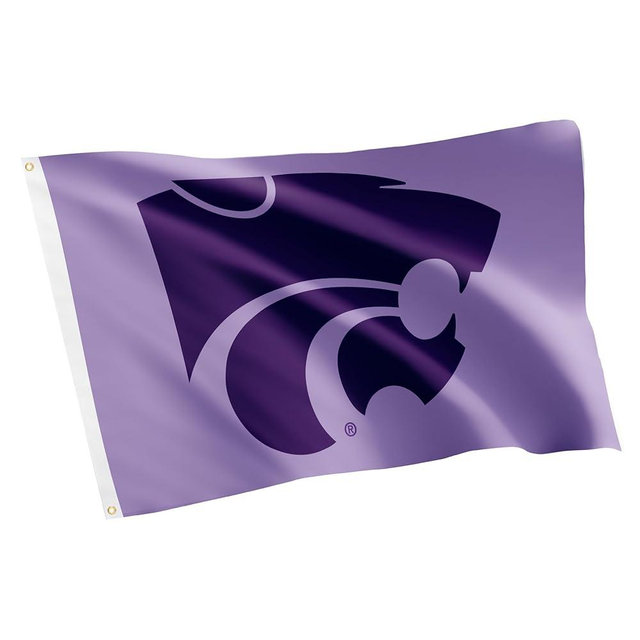 Desert Cactus Kansas State University KSU Flag - 3 x 5 Feet Wildcats Banner, Indoor/Outdoor Durable Fabric, 100% Polyester Design (Style A)