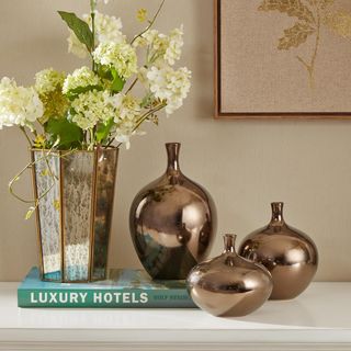Ansen Metallic 3-Piece Vase Set