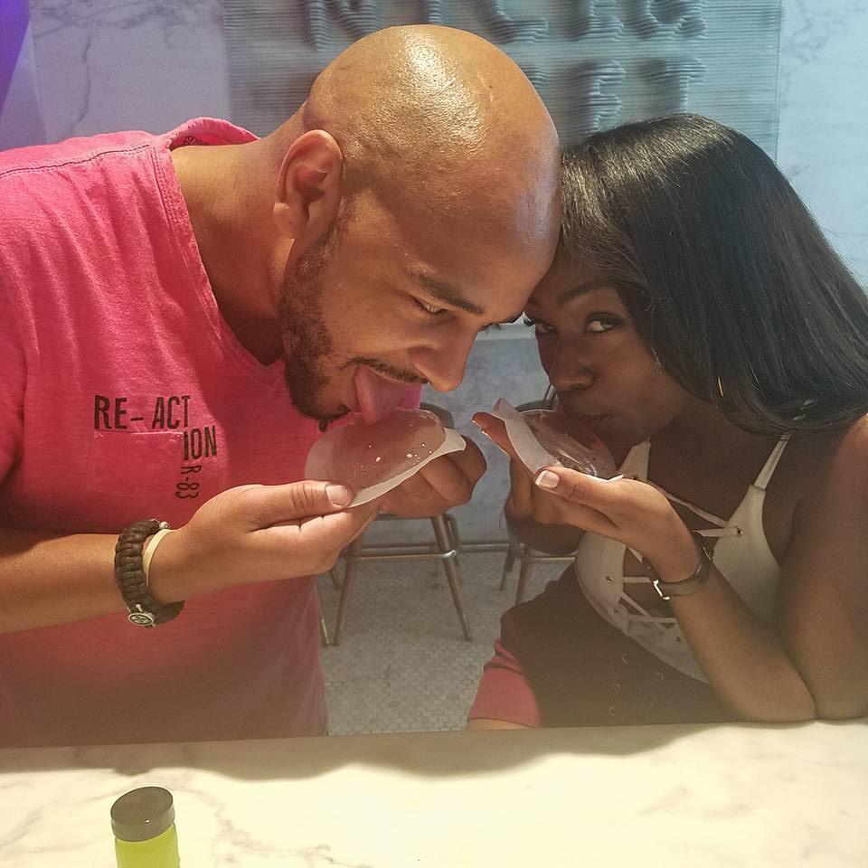 Enjoying boob jello shots at The Museum of Sex on a trip to New York City to attend a friend's wedding