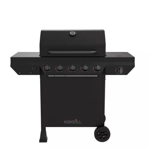 Nexgrill 5-Burner Liquid Propane Gas Grill in Graphite Black with Side Burner 720-0888SF