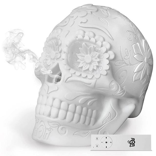 Skull Essential Oil Diffuser Lamp, Skull Decor, Ultrasonic Aromatherapy Diffuser Humidifier, Gothic Decor, Diffusers for Essential Oils, Halloween Decorations, Gothic Home Decor, Sugar Skull, 100ml