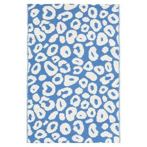 Spot French Blue Woven Cotton Rug
