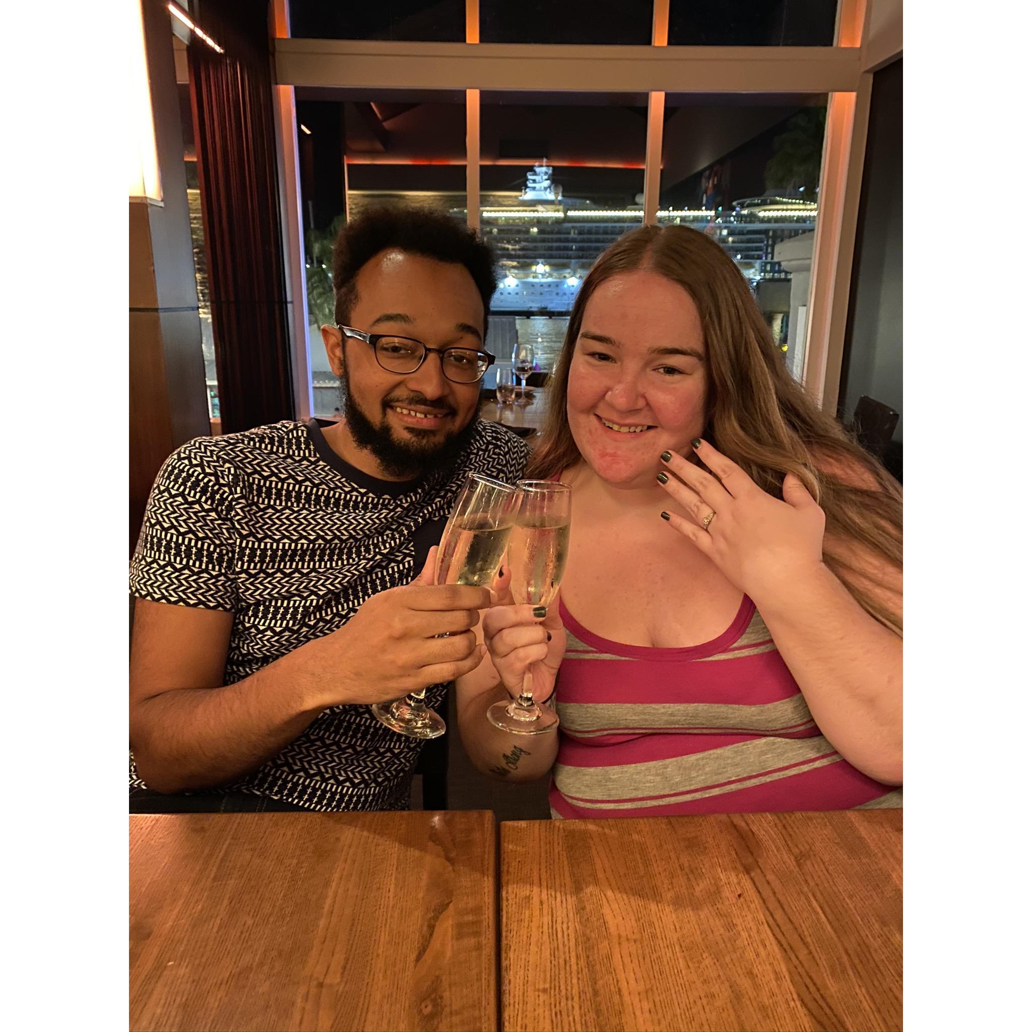 Moments after she said YES!