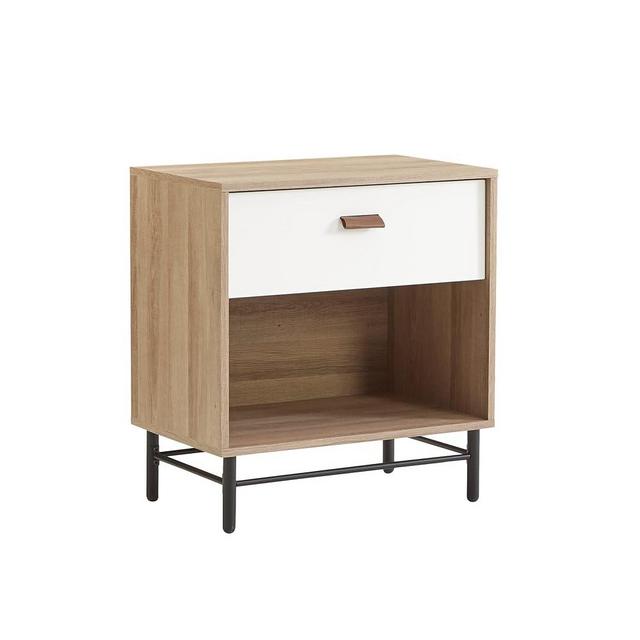 Sauder Anda Norr Single-Drawer Night Stand, Sky Oak Finish