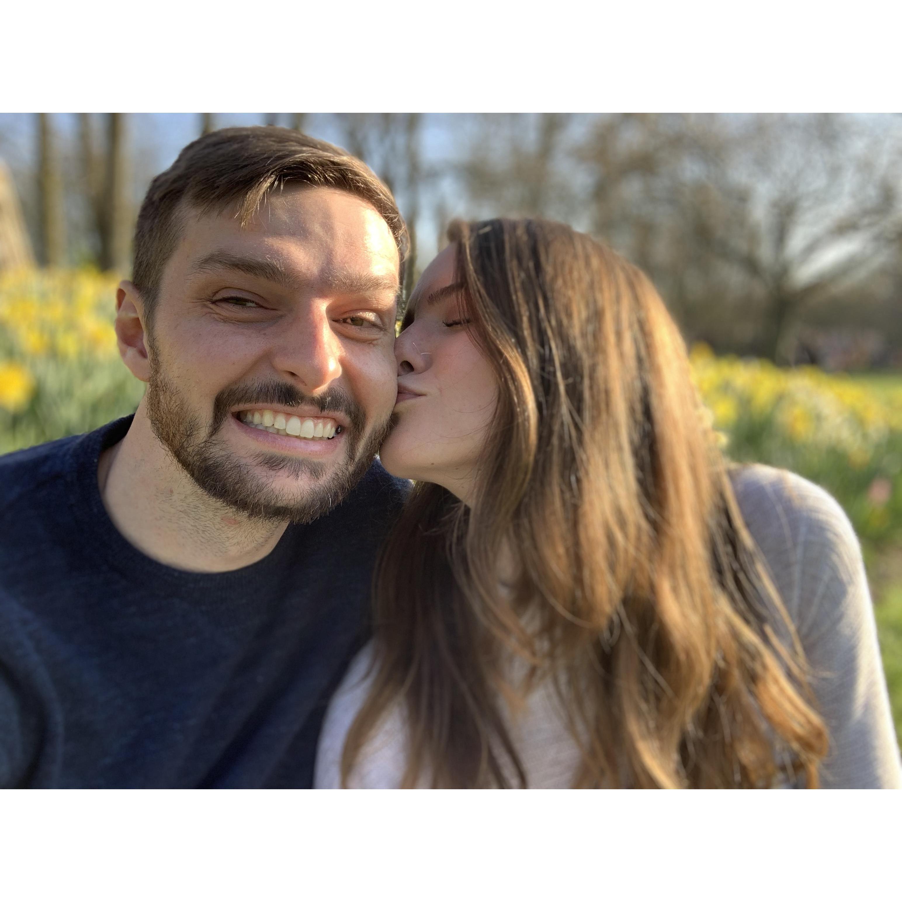 Right before our engagement in Amsterdam