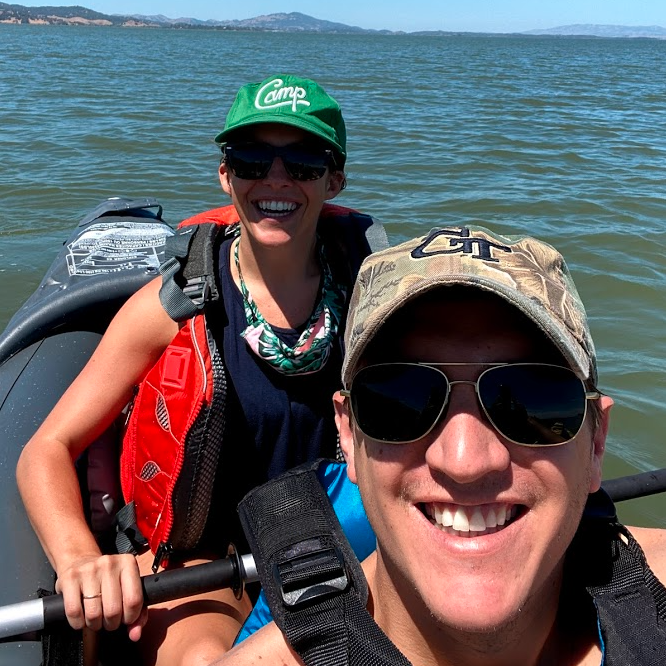 Trying out our new kayak