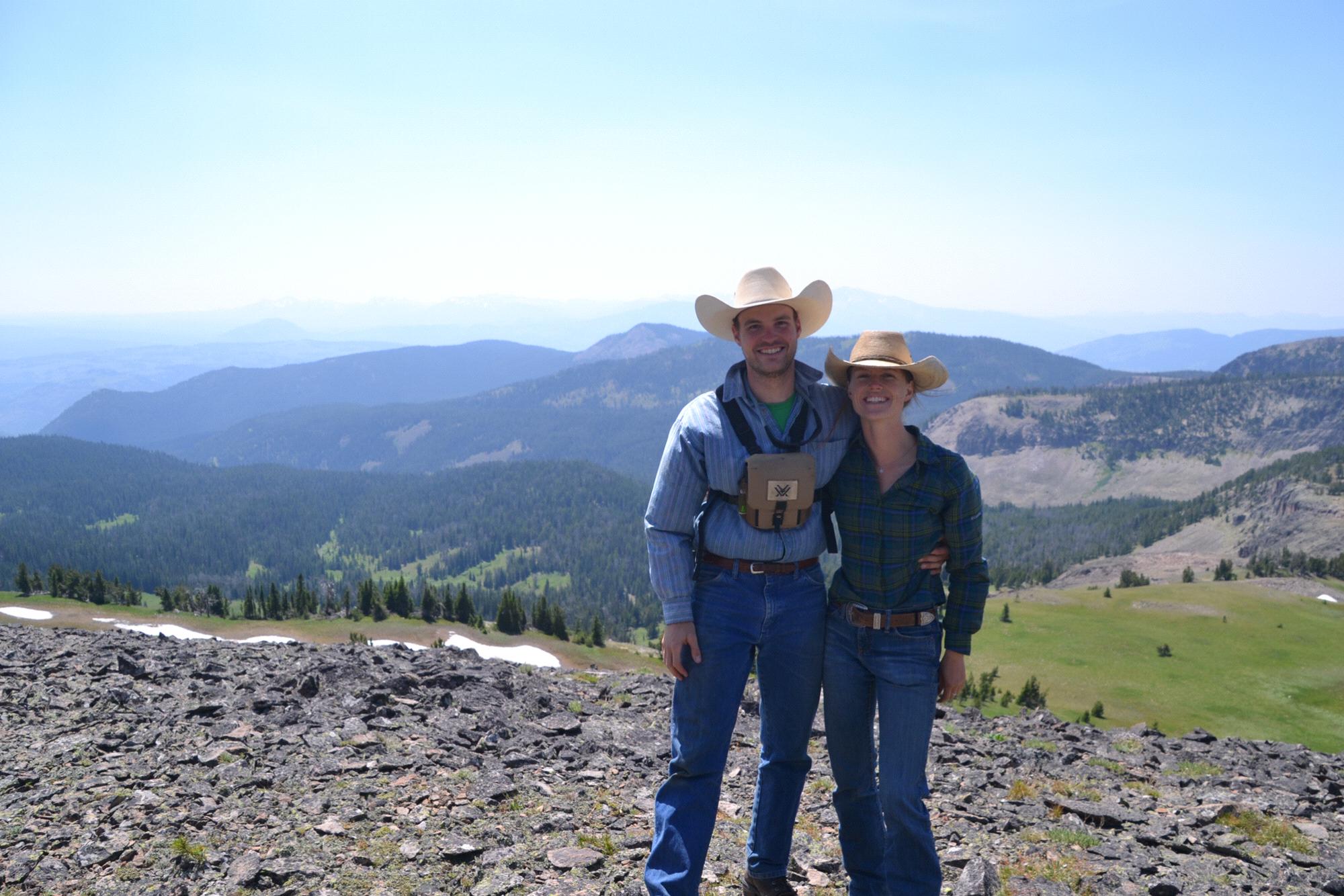 Top of a ridge in the Absaroka Beartooth Wilderness, looking into Yellowstone National Park. This was also on a work pack trip and our amazing client's took this photo for us!