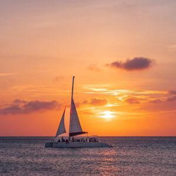 Sunset cruise on a Bermuda catamaran