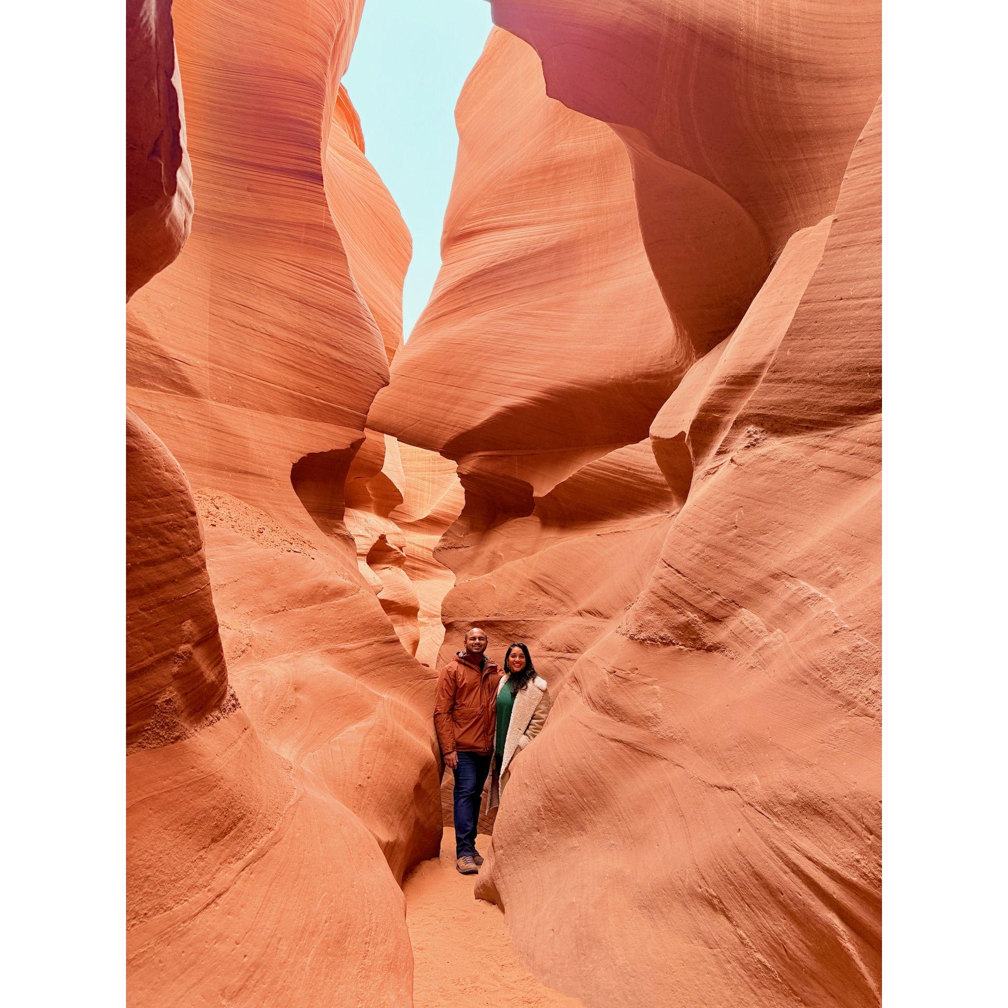Zigging-and-zagging through Antelope Canyon.