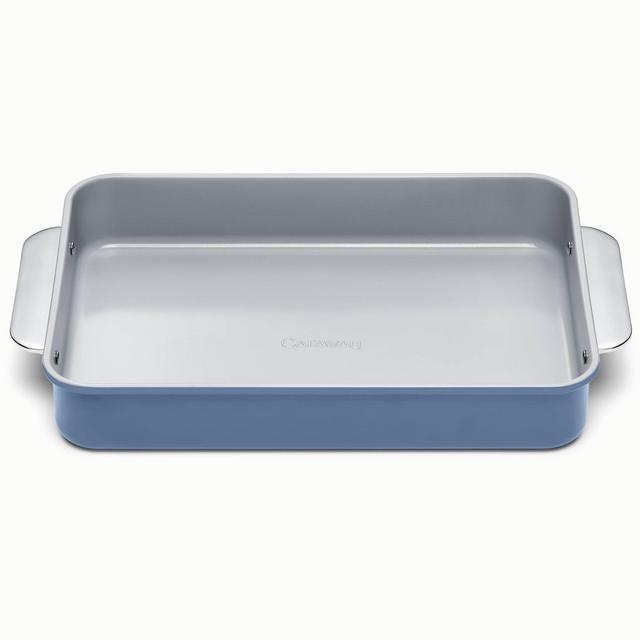 Caraway Home 9.13' Nonstick Ceramic Rectangle Pan Slate: Aluminized Steel, Hand Wash, Baking Pan, 1 Year Warranty