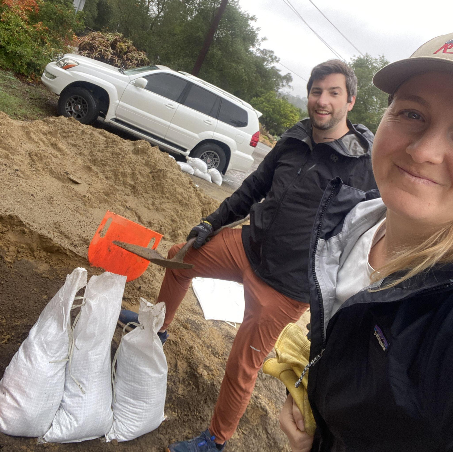 Sand bagging between Santa Barbara atmospheric rivers